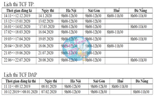 Lịch thi TCF TP, lịch thi TCF DAP, lệ ph&iacute; thi TCF cho du học Ph&aacute;p